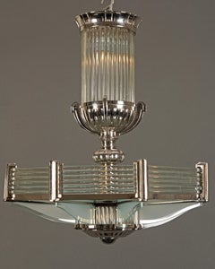 Atelier Petitot, Art Déco Chandelier, France, circa 1930