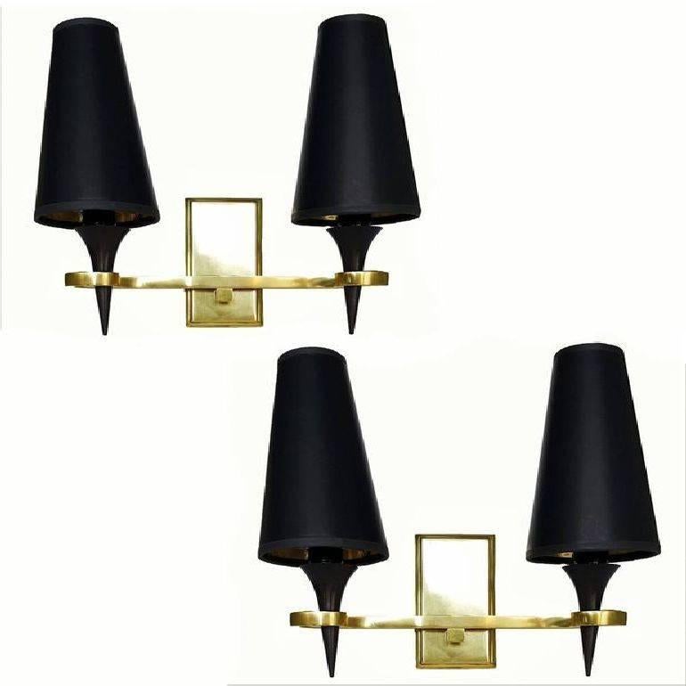 French Atelier Petitot Pair of Sconces For Sale