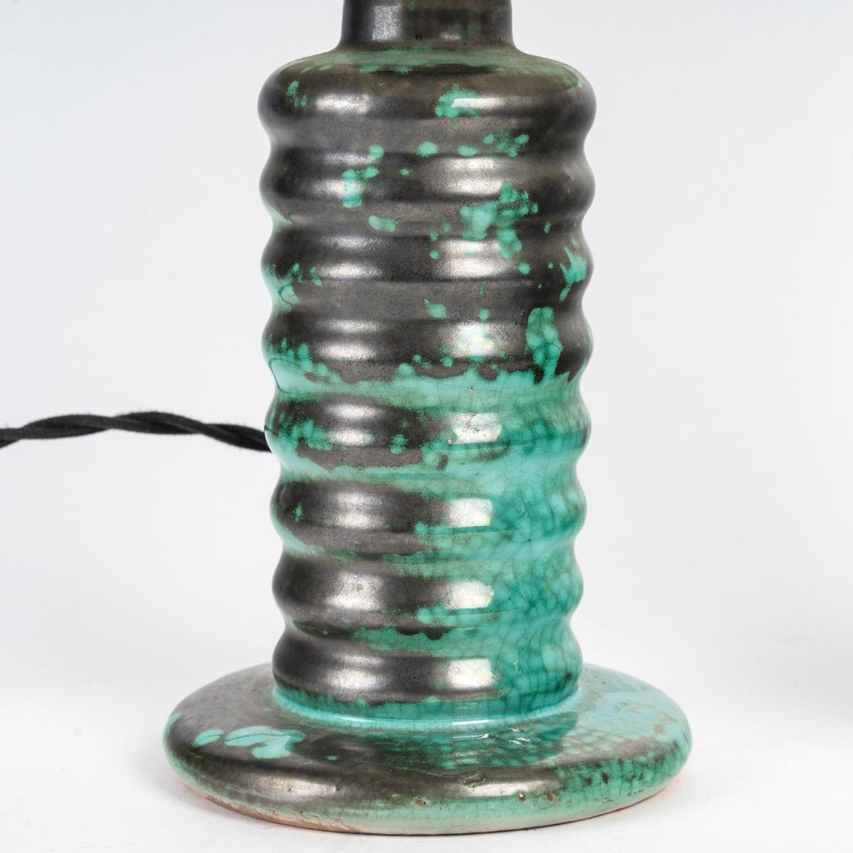 Émaillé Atelier Primavera, paire de lampes 1926-1929 en vente