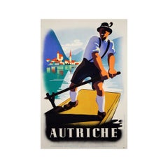 Affiche touristique originale datant du CIRCA et attribuée à l'Atelier Prof. Kirnig - Autriche