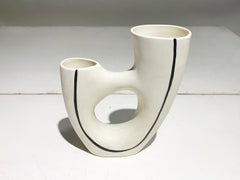 Vase à double col en céramique du milieu du siècle de l'Atelier Revernay, Circa 1950