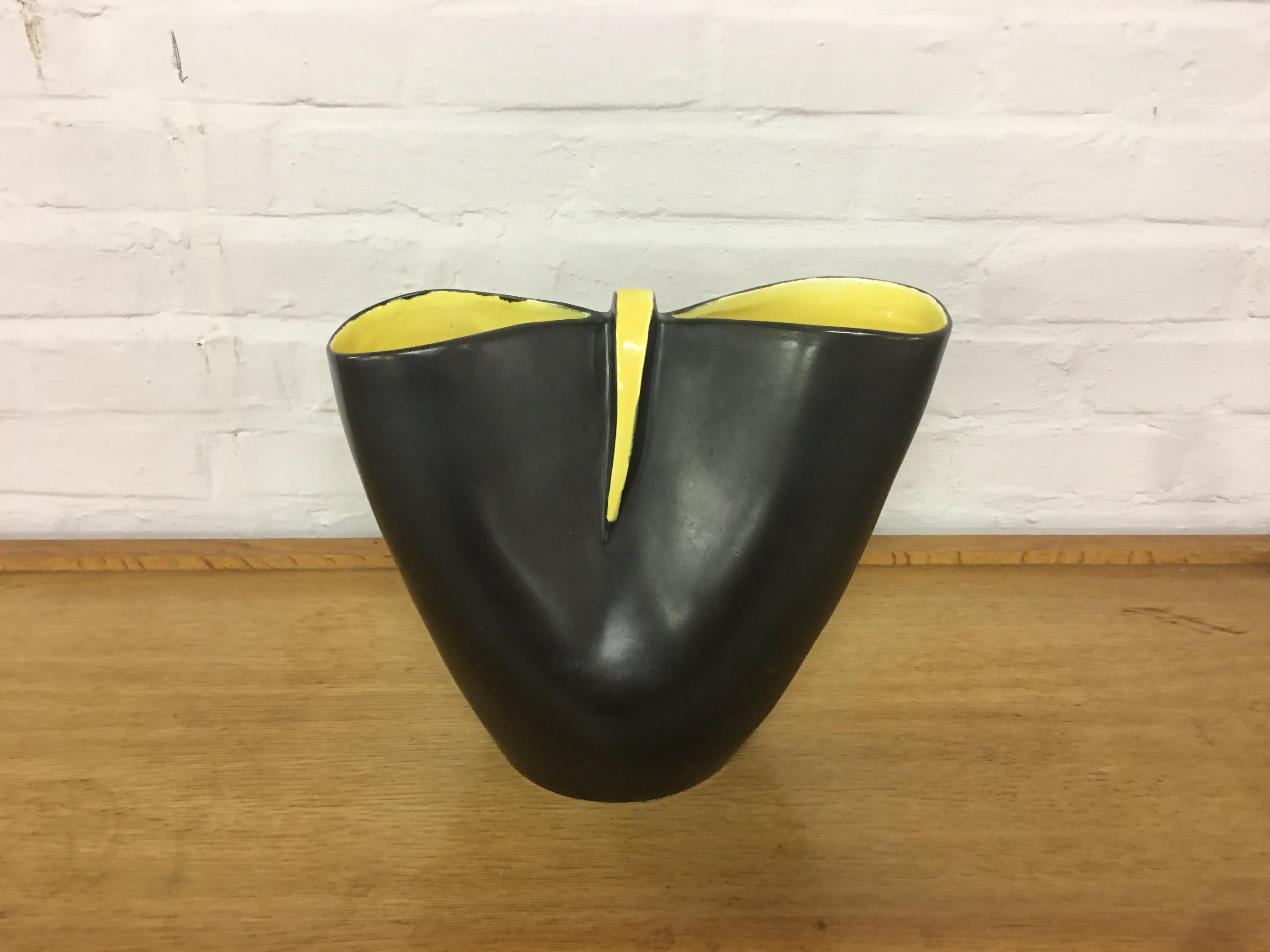 French Atelier Revernay Midcentury Biomorphic Vase, circa 1950 For Sale