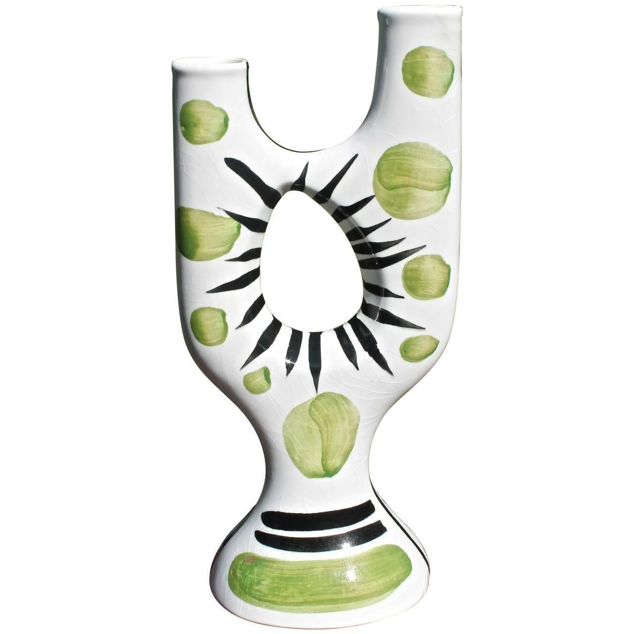 Atelier Revernay Biomorphe Vase aus der Mitte des Jahrhunderts im Angebot
