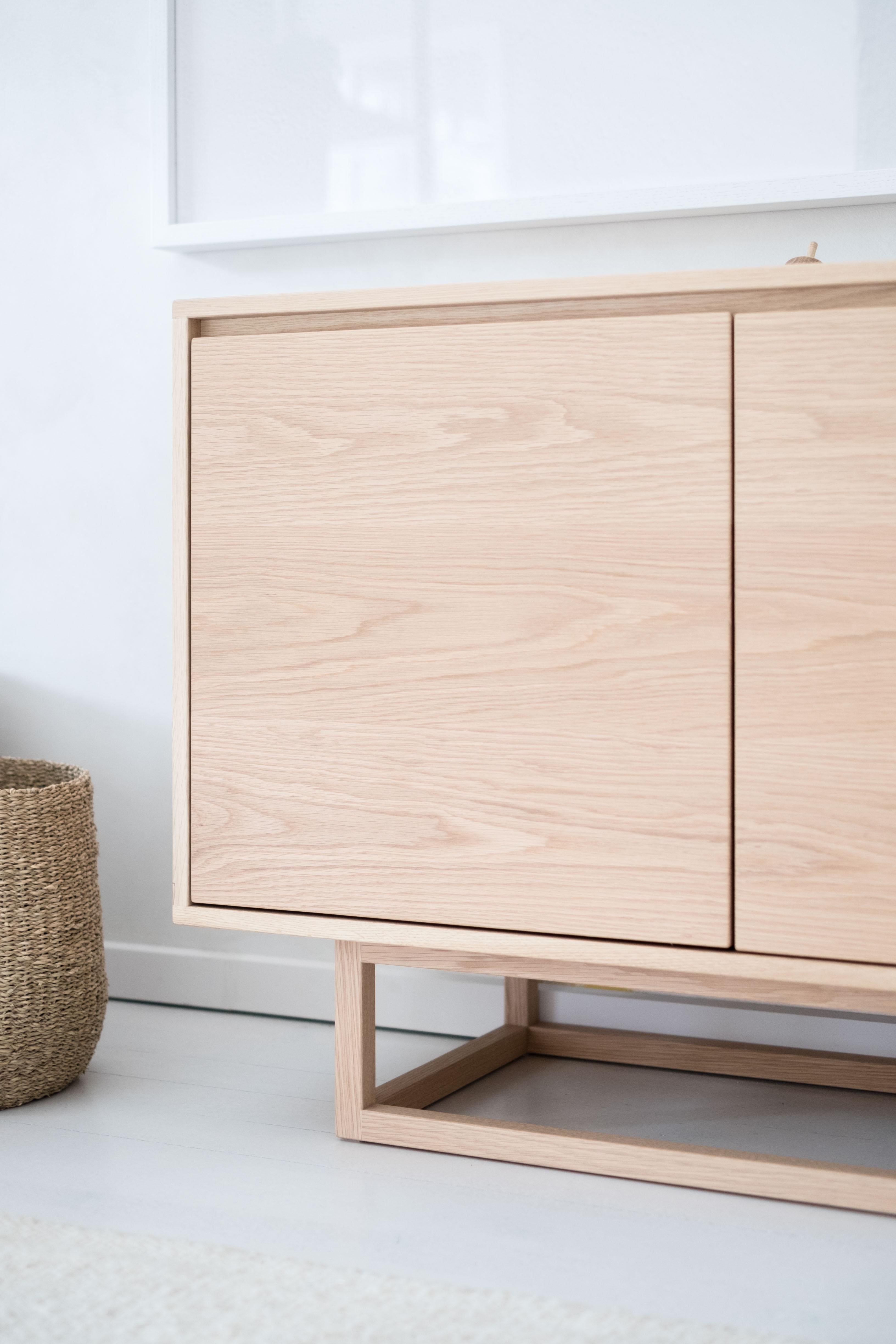 Hand-Crafted Atelier Sideboard in American Oak by Mr and Mrs White For Sale