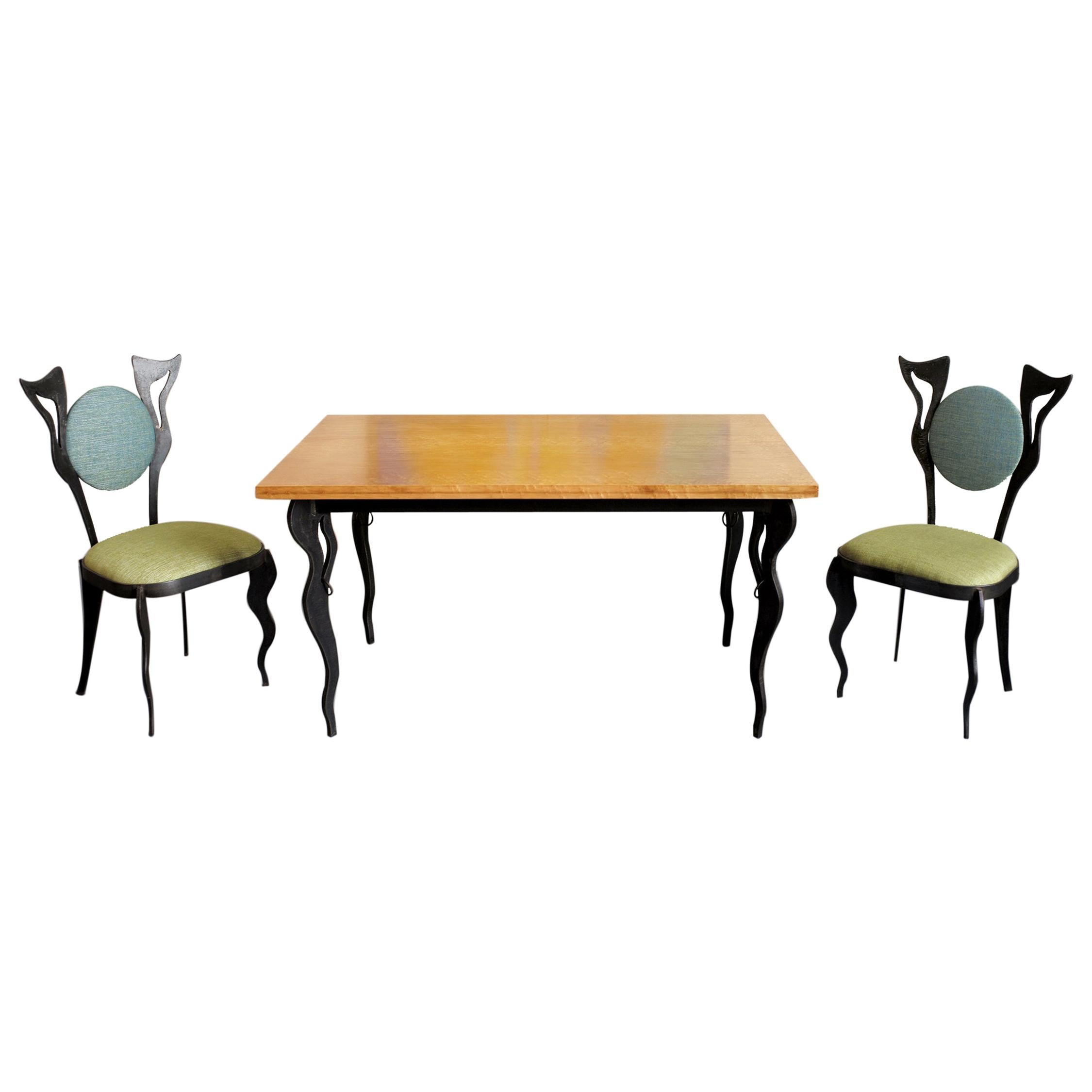 Atelier S.L. Prestige, Table and 2 Chairs Set, France 2012