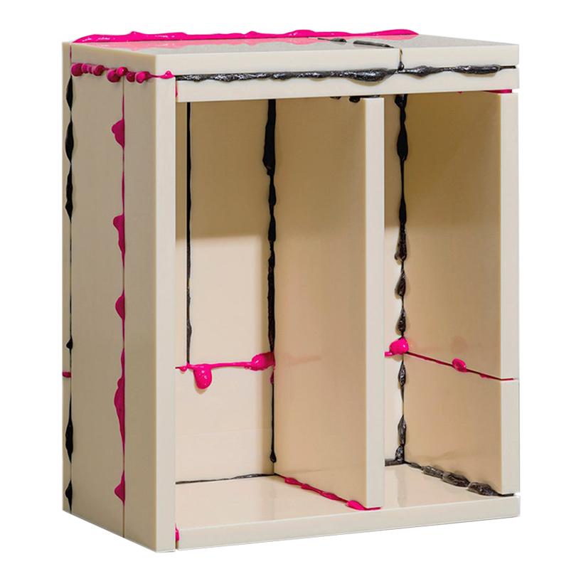 Table d'appoint contemporaine en plastique rose et noir Atelier Sohn de la série « BSP » 2021