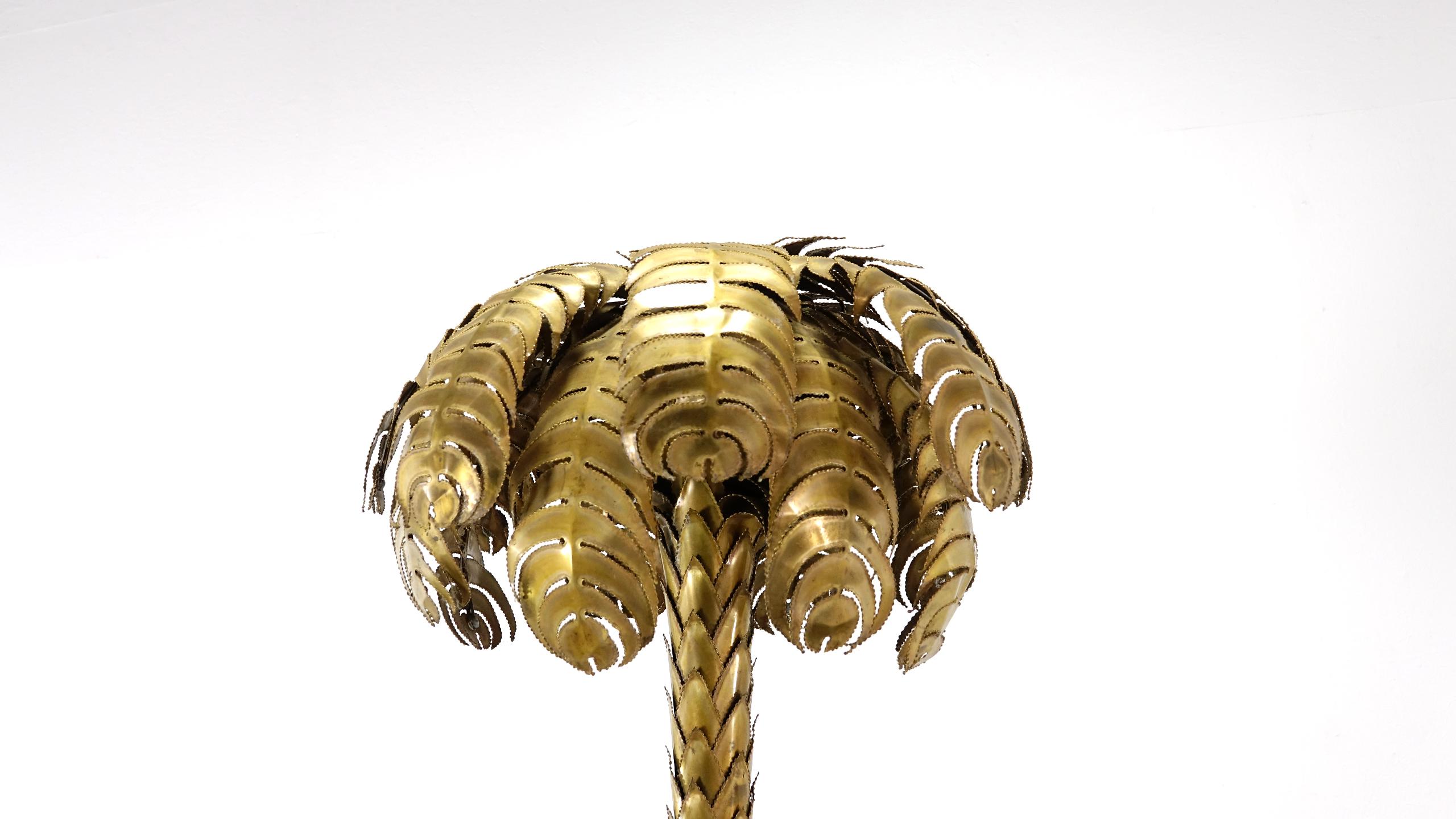Hollywood Regency Atelier Techoueyres Floor / Table Palm Tree Lamp Palm for Maison Charles