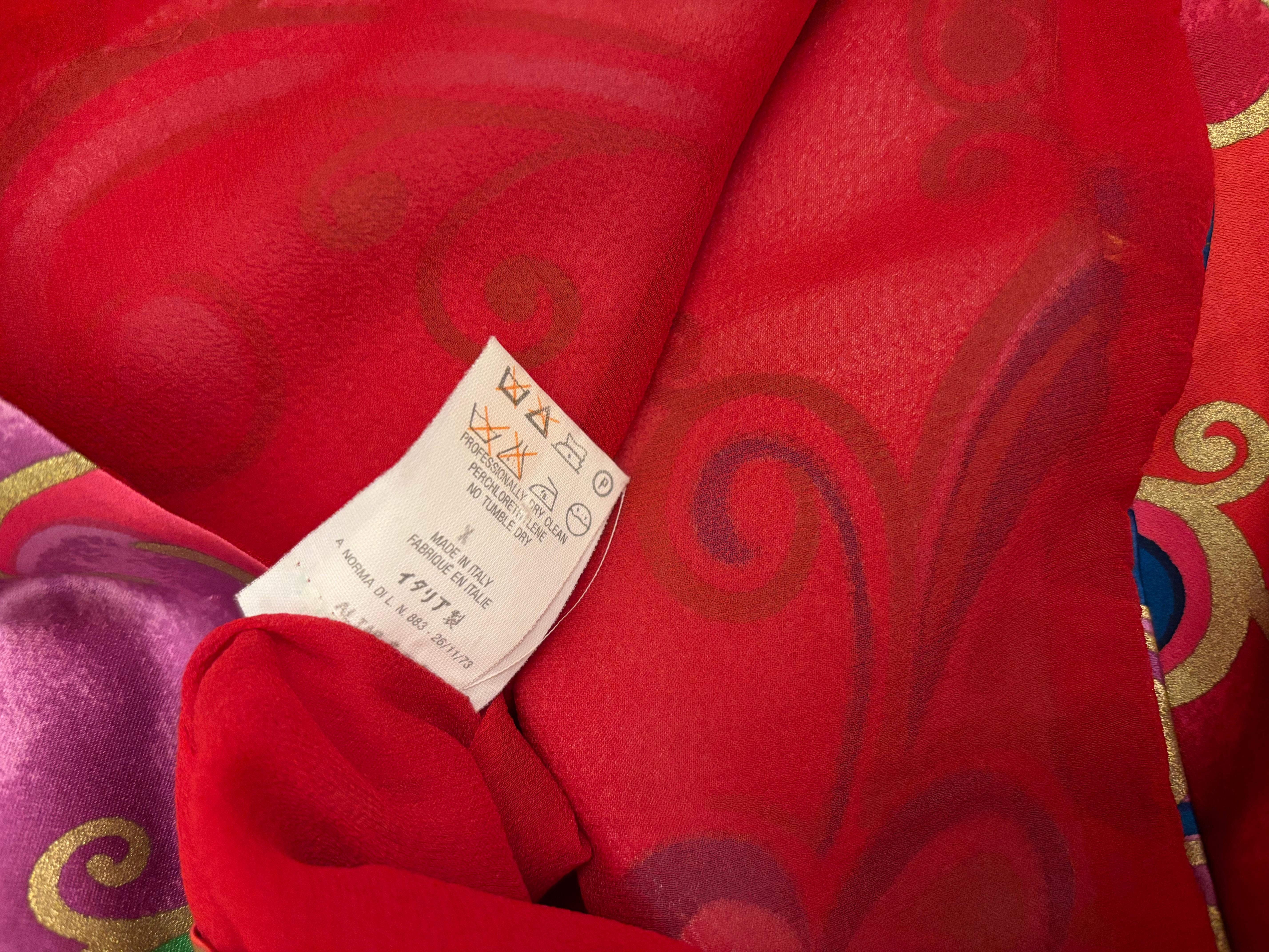 ATELIER VERSACE 1990 / 1991 Vintage Bluse aus Seide mit Druck im Angebot 4
