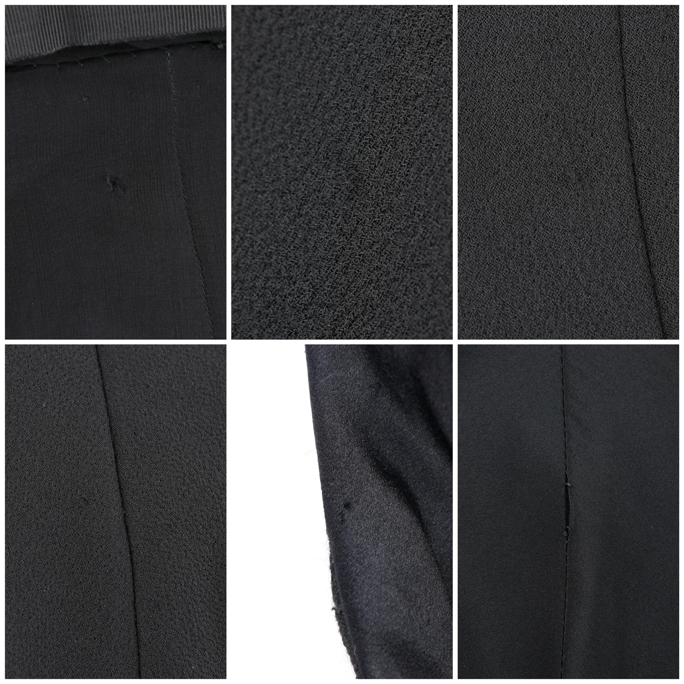 ATELIER VERSACE Robe noire sans bretelles à décolleté trapèze et fendue sur le devant, 1999 en vente 4
