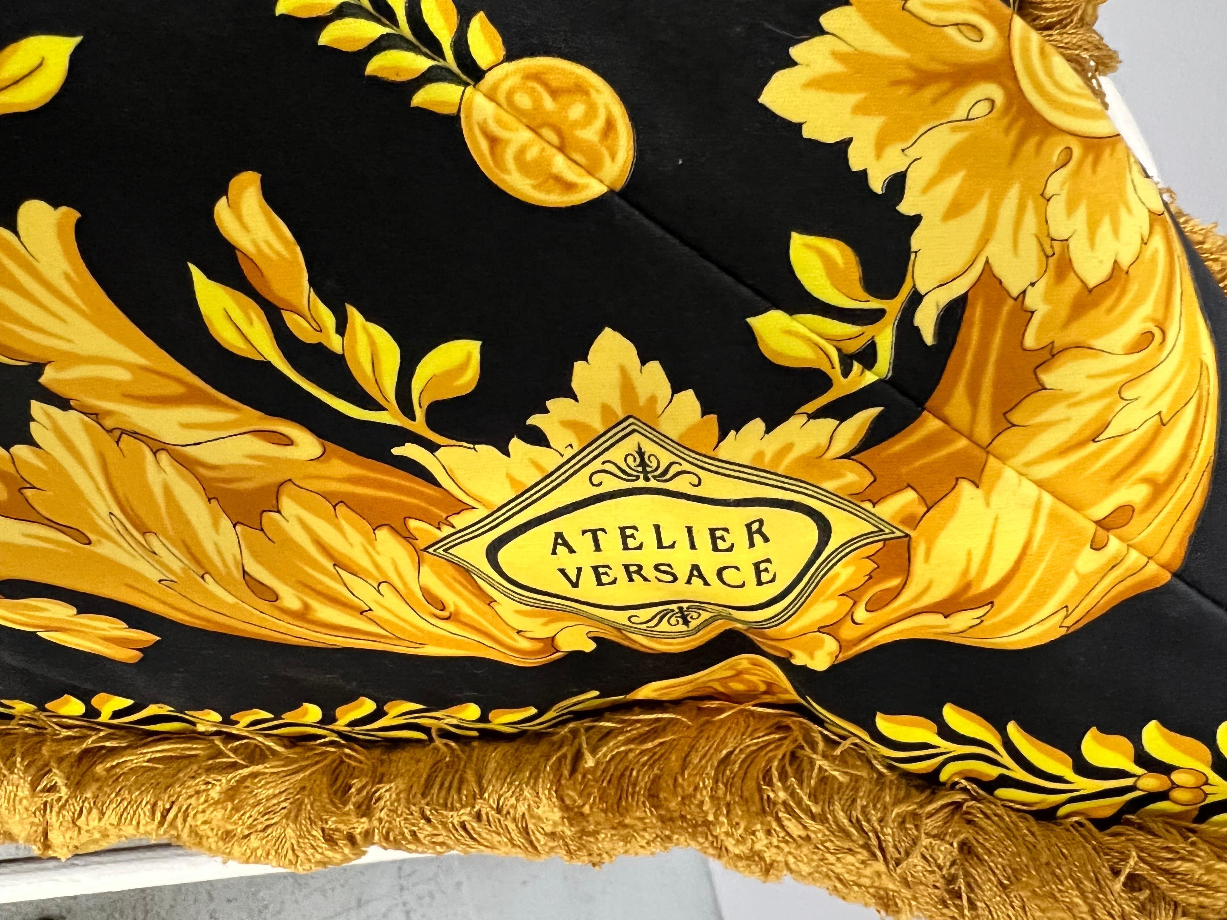 Atelier Versace 4 Large Vintage Pillows For Sale 7