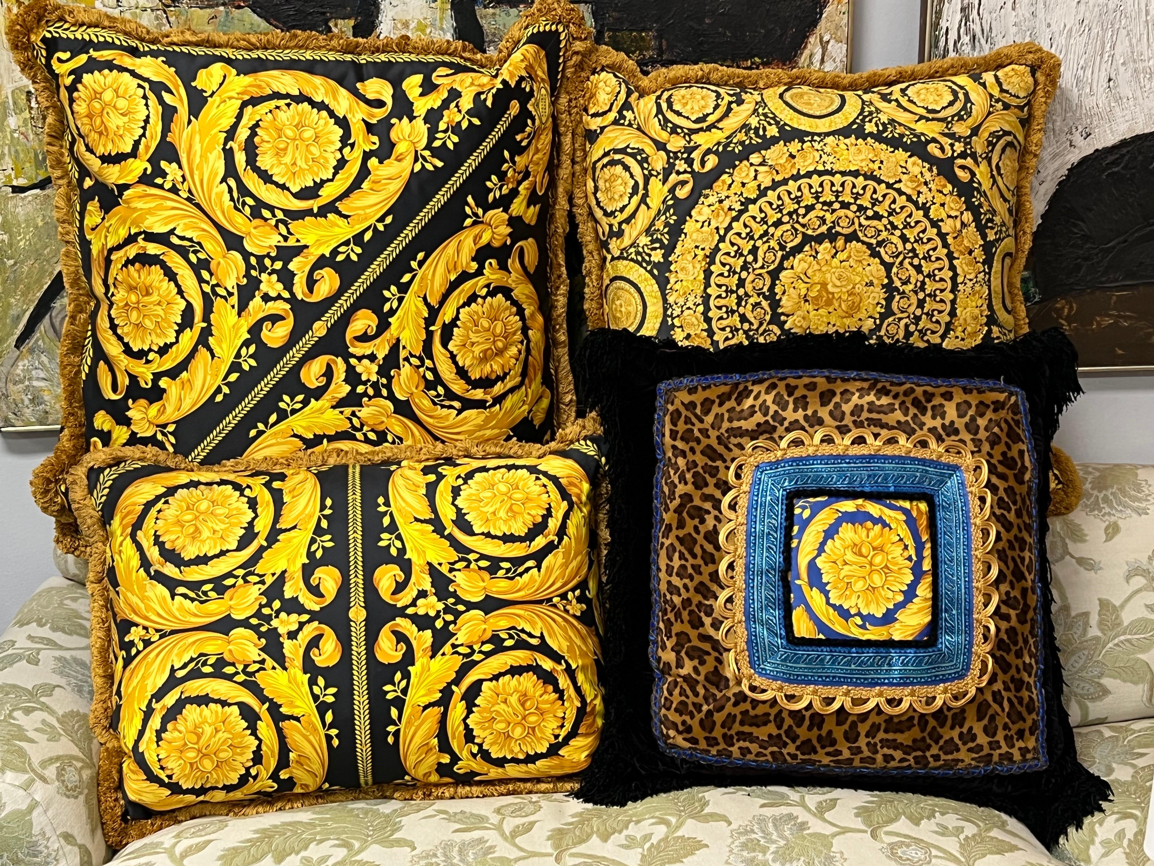 4 large Atelier Versace pillows. The largest is 30