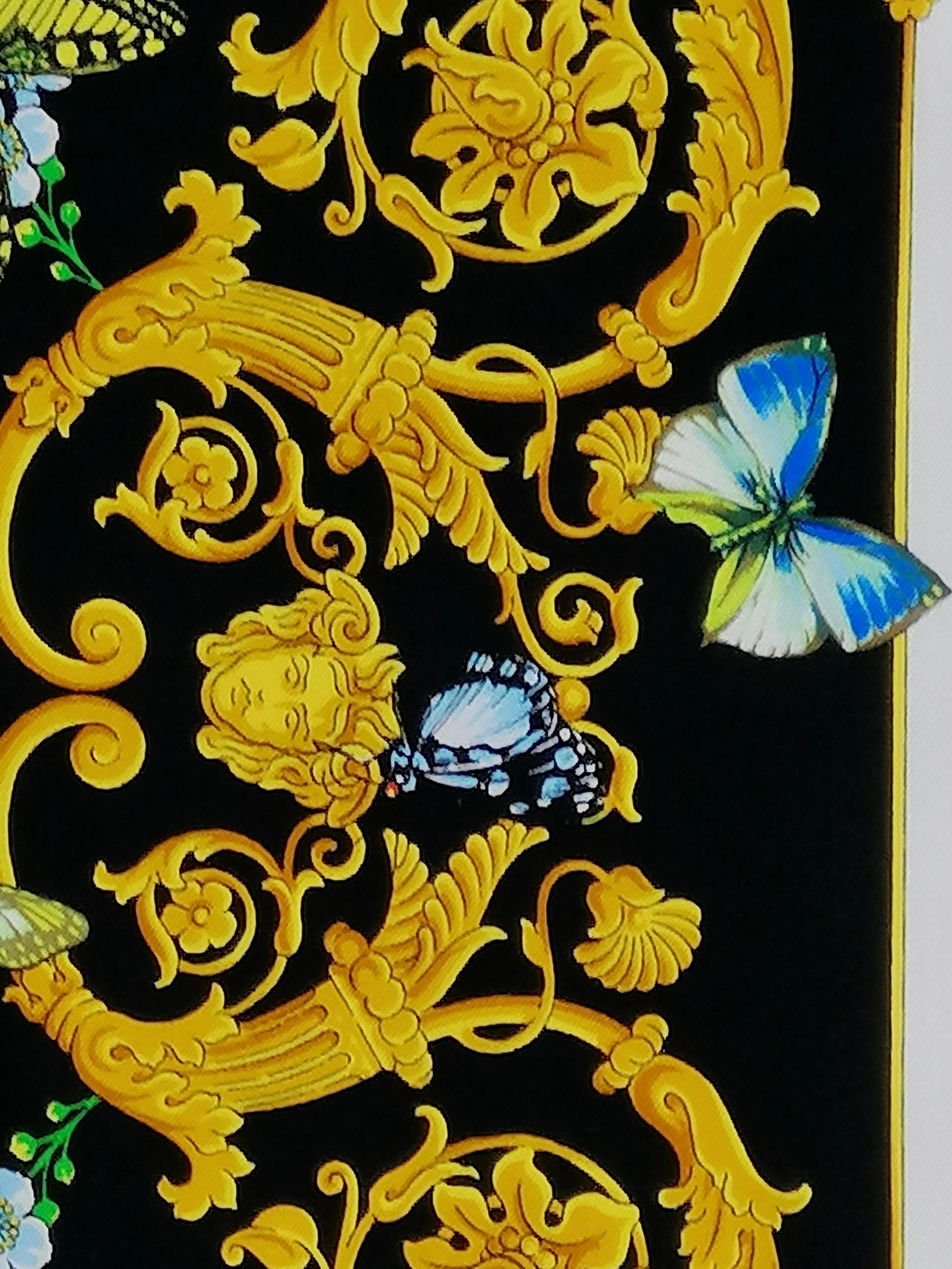 da uomo o donna Atelier Versace sciarpa di seta con farfalla Primavera/Estate 1995 in vendita