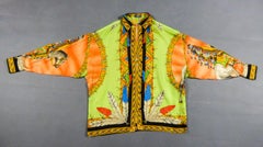 Atelier Versace Couture Printed Silk Shirt Circa 2004