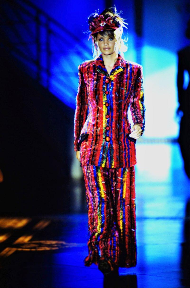 Atelier Versace F/W 1993 Iconic Silk Velvet Maxi Coat For Sale 7