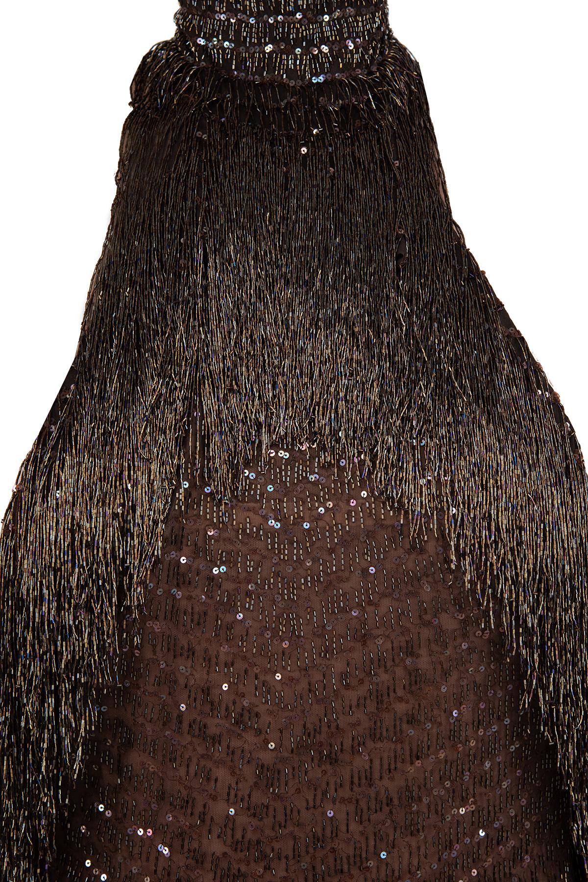 ATELIER VERSACE FW 02 Iconic Haute Couture jais halter neck dress In Excellent Condition For Sale In Milano, MILANO