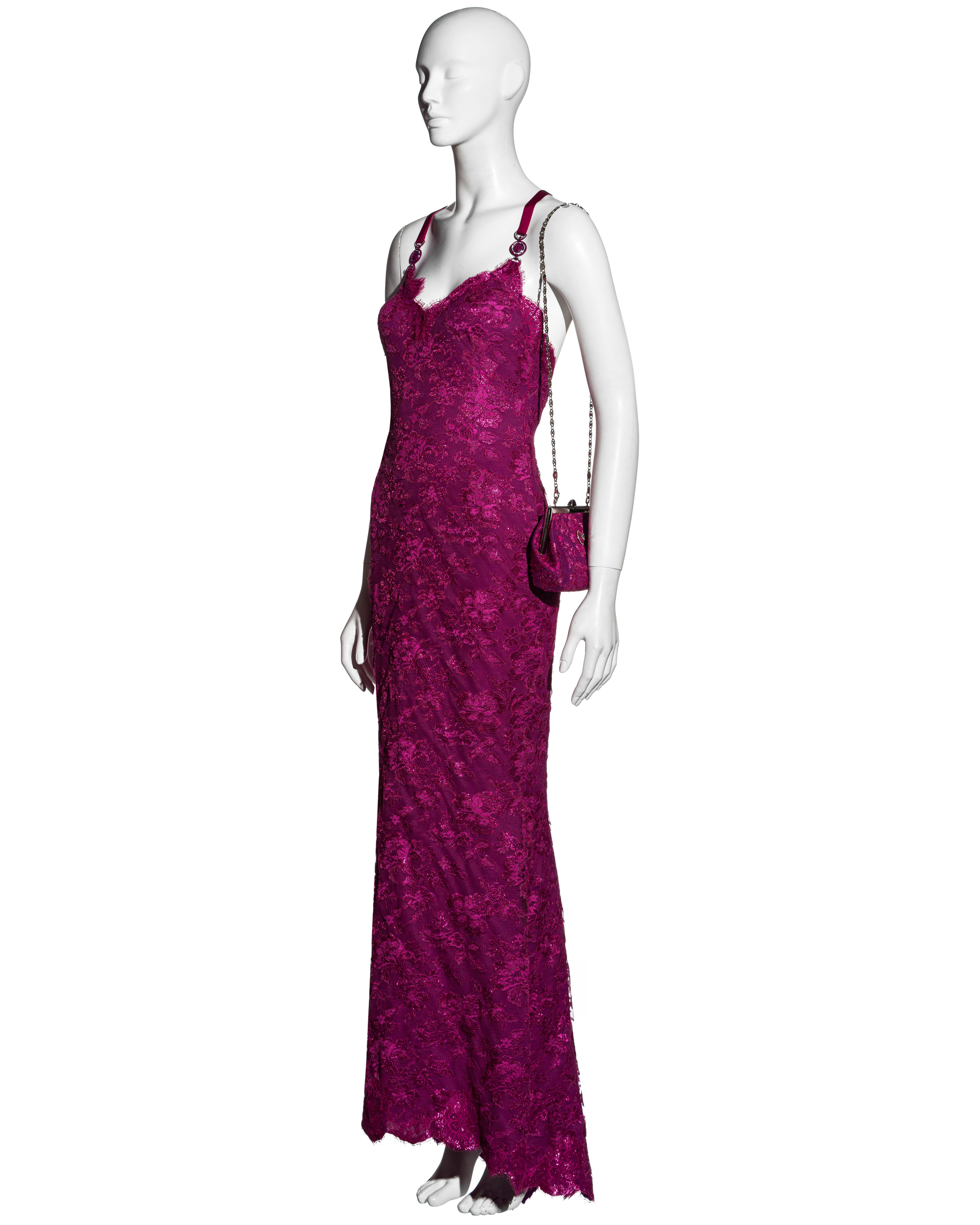 pink lace atelier versace dress