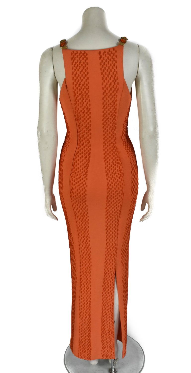 versace dress orange