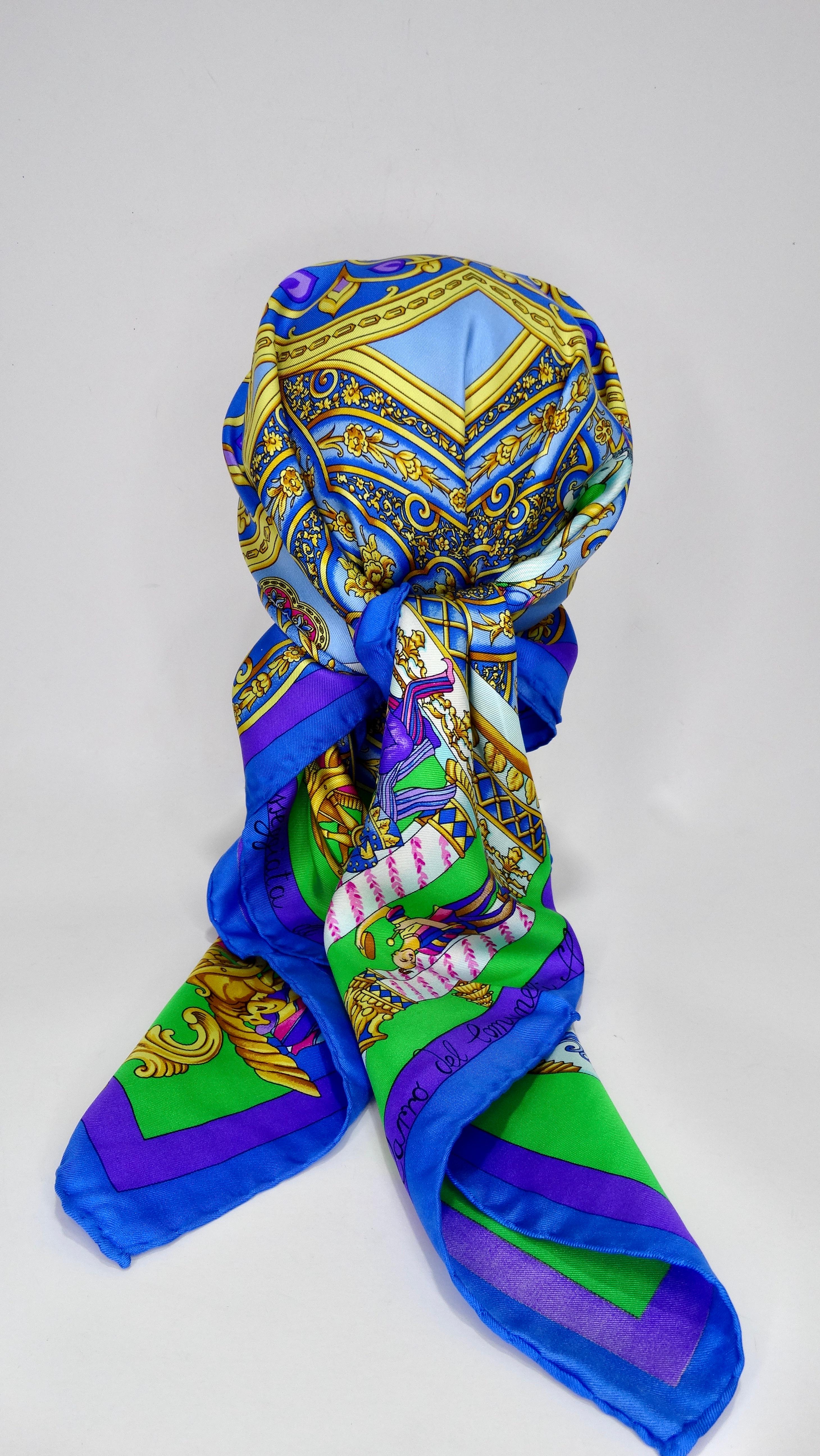 Sciarpa con motivo cavallo e carrozza Atelier Versace 2