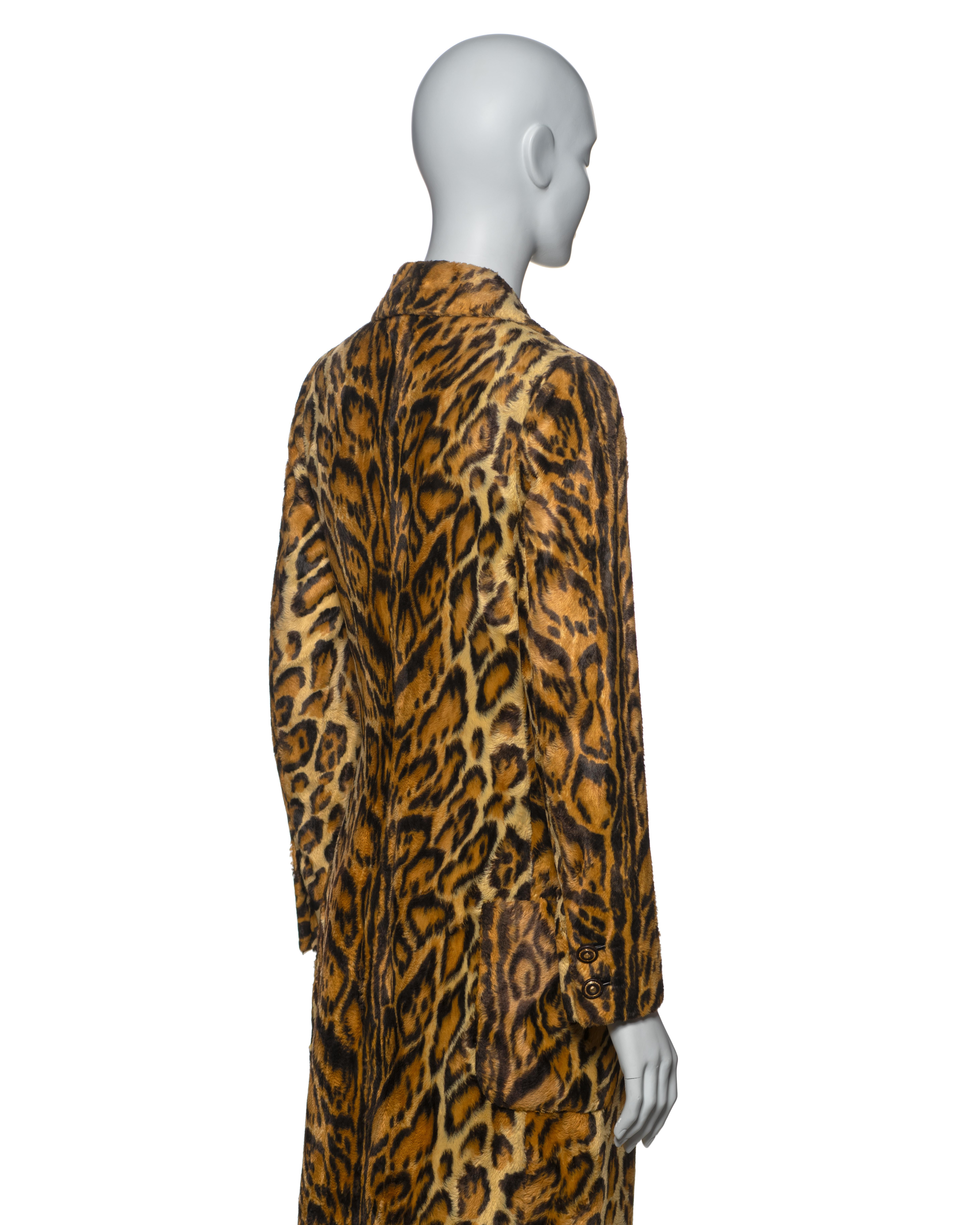 Atelier Versace Leopard Print Faux Fur Tailored Coat, FW 1996 7
