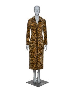 Atelier Versace Leopard Print Faux Fur Tailored Coat, FW 1996