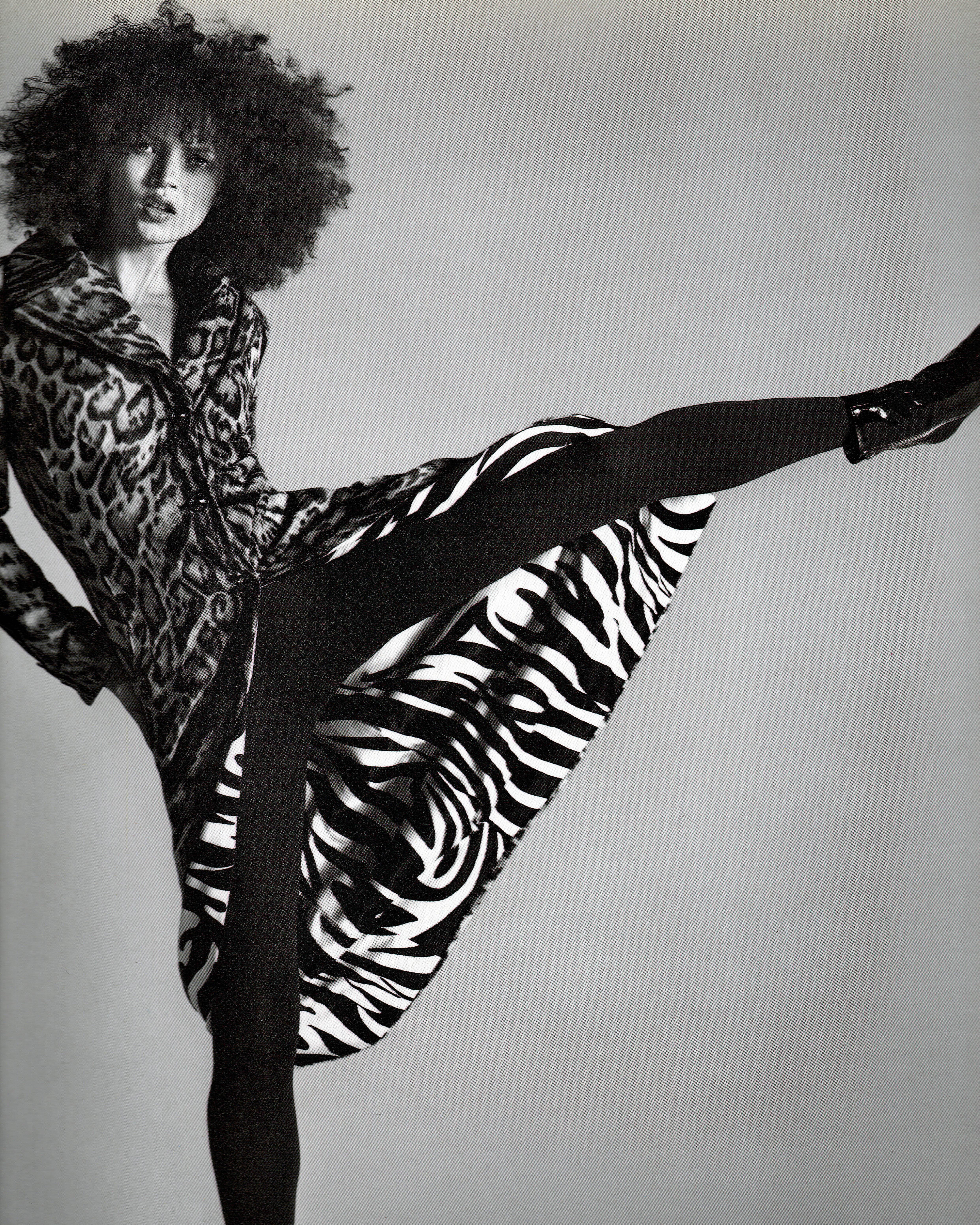 Atelier Versace Leopard Print Faux Fur Tailored Coat, FW 1996 1