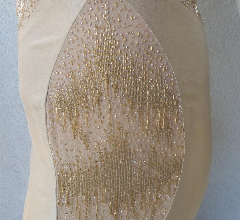 Atelier Versace Magical Golden Waterfall Swan Tail Dress Gown (Robe en queue de cygne) Excellent état - En vente à Los Angeles, CA