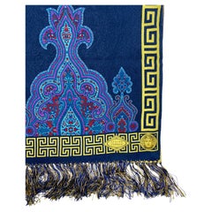 Atelier Versace Medusa Fringe Silk Scarf