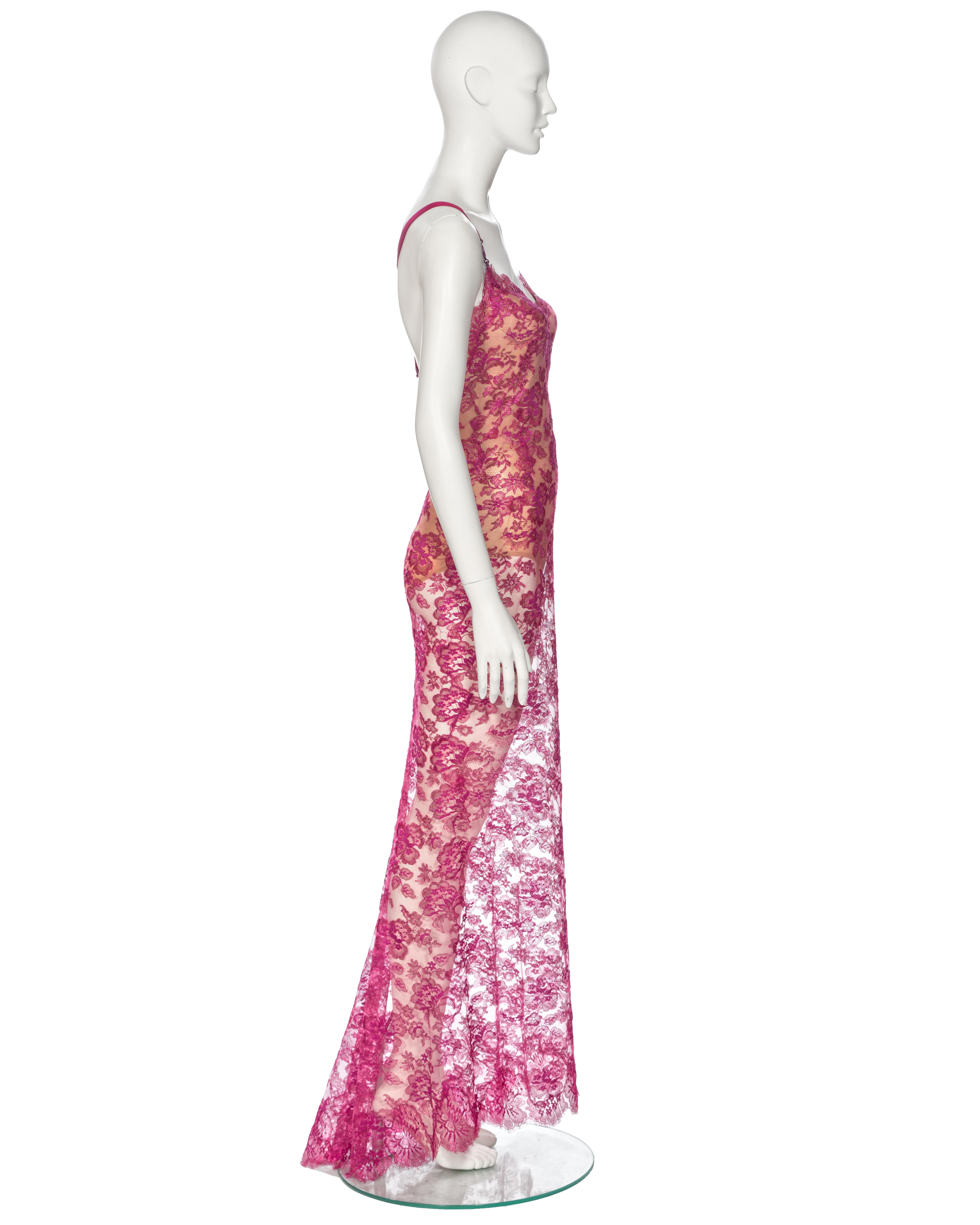 Atelier Versace Metallic Pink Couture Evening Dress and Bag, ss 1996 For Sale 8