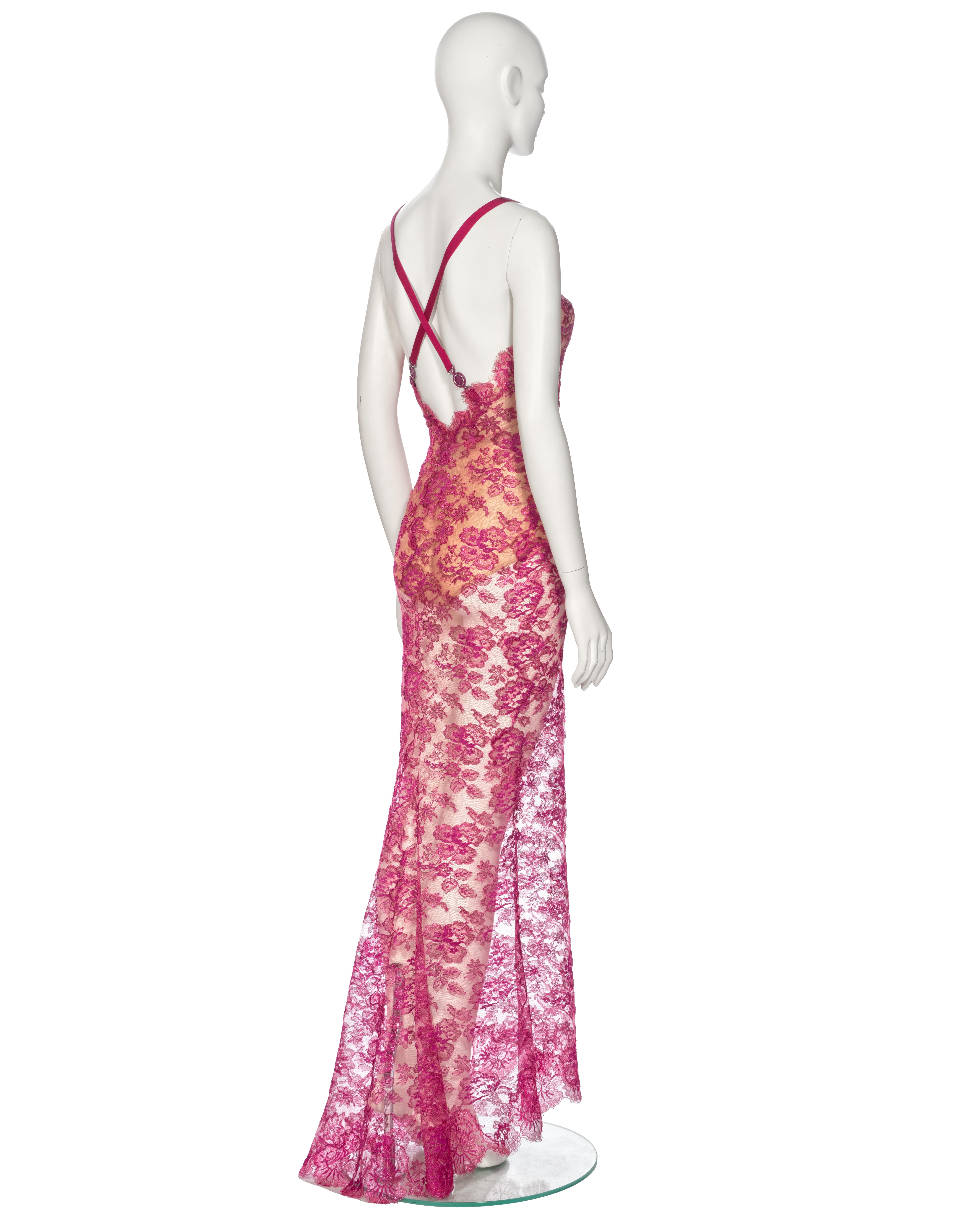 Atelier Versace Metallic Pink Couture Evening Dress and Bag, ss 1996 9