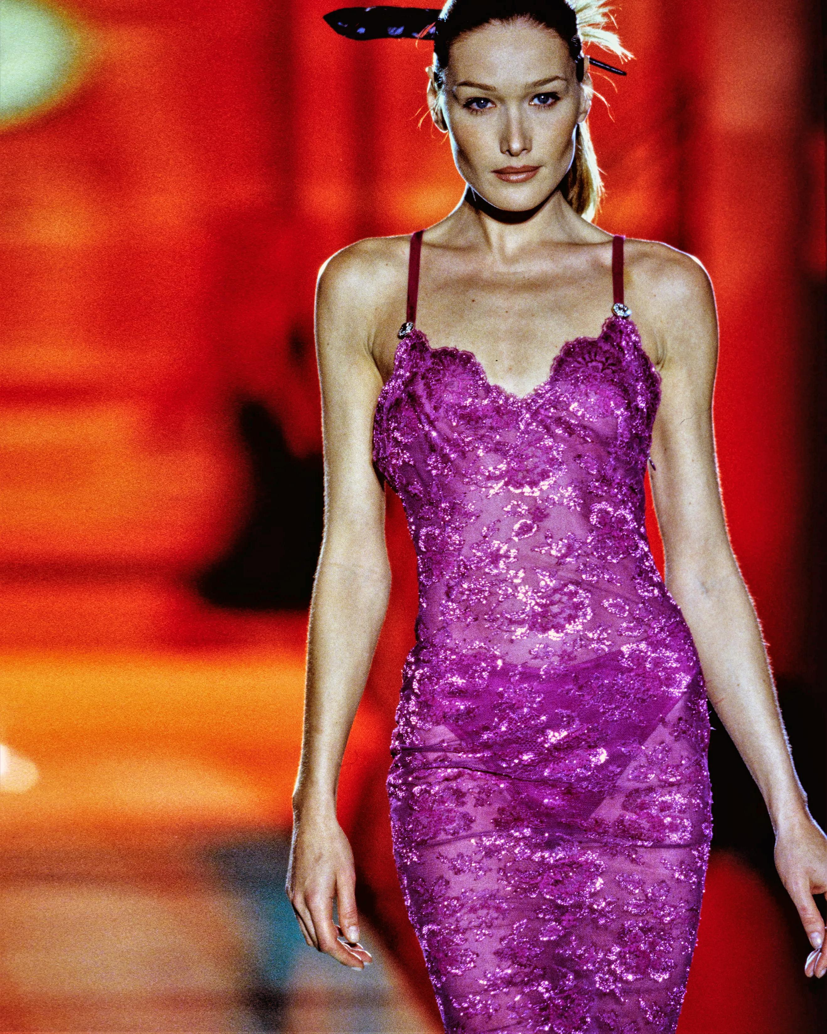 Atelier Versace Metallic Pink Couture Evening Dress and Bag, ss 1996 4