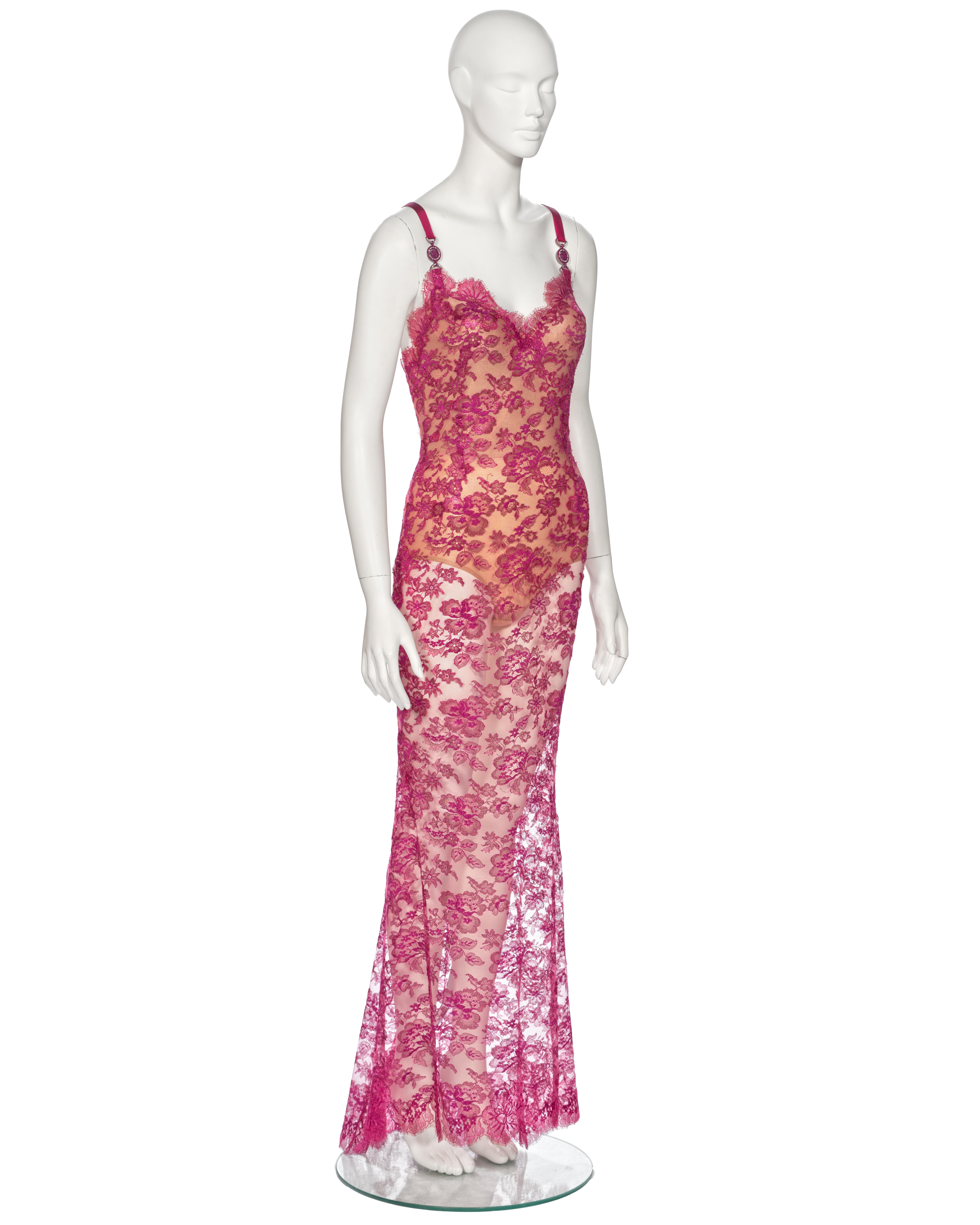 Atelier Versace Metallic Pink Couture Evening Dress and Bag, ss 1996 For Sale 5