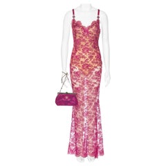 Atelier Versace Metallic Pink Couture Evening Dress and Bag, ss 1996