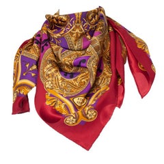 Atelier Versace, Multicolored Barocco printed scarf