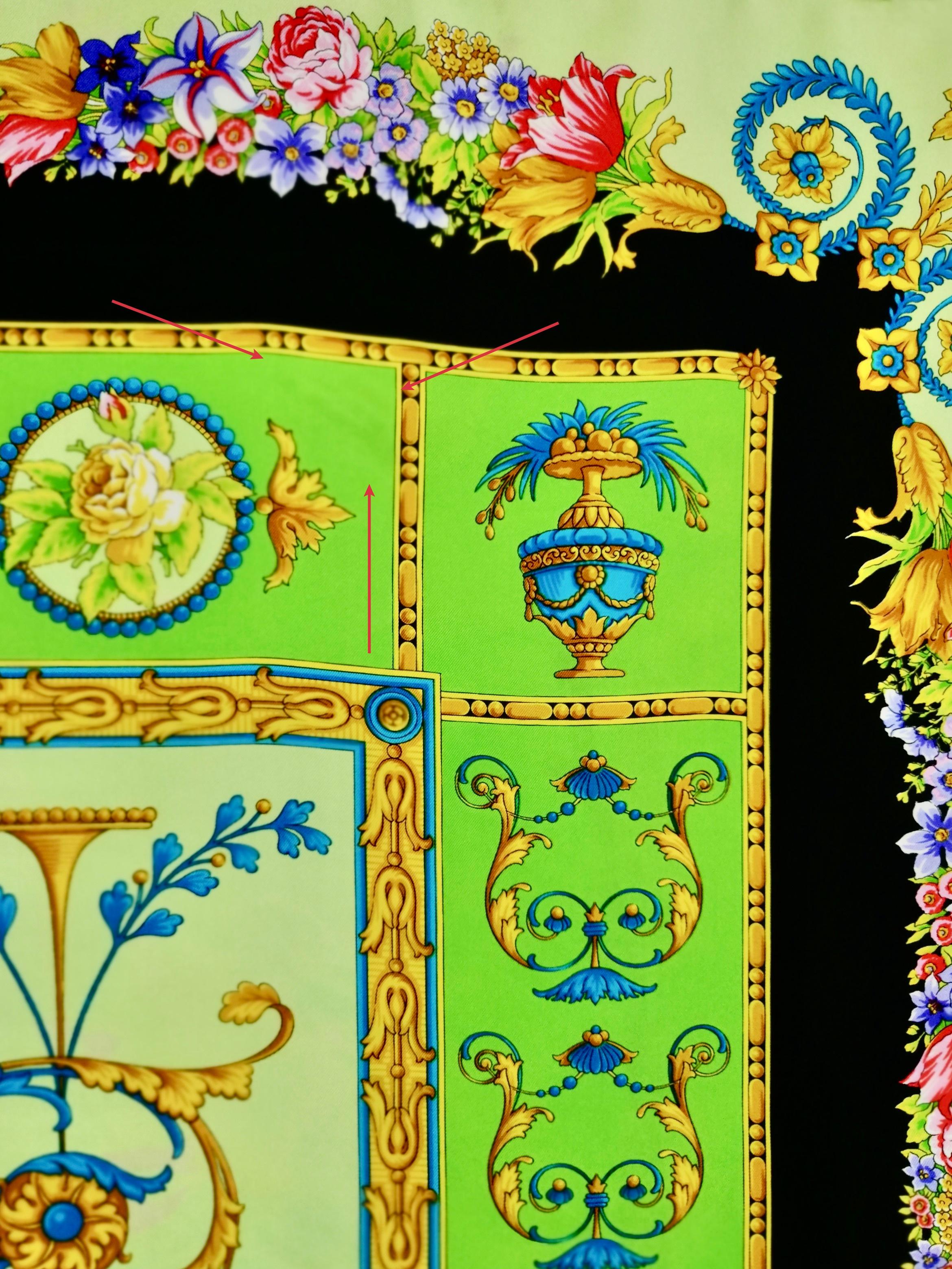 ATELIER VERSACE neoclassical floral triumph silk scarf For Sale 6