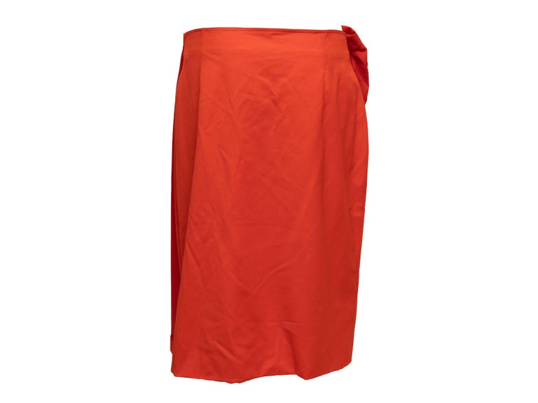 Atelier Versace Orange KneeLength Skirt For Sale at 1stDibs