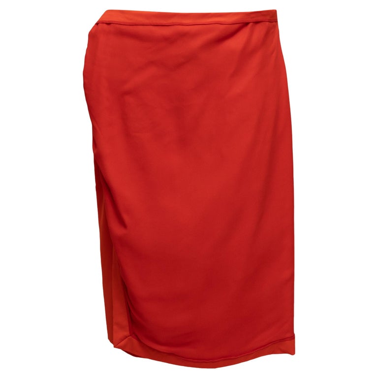 Atelier Versace Orange KneeLength Skirt For Sale at 1stDibs
