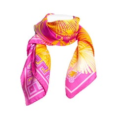 Atelier Versace, Pink scarf with jungle print