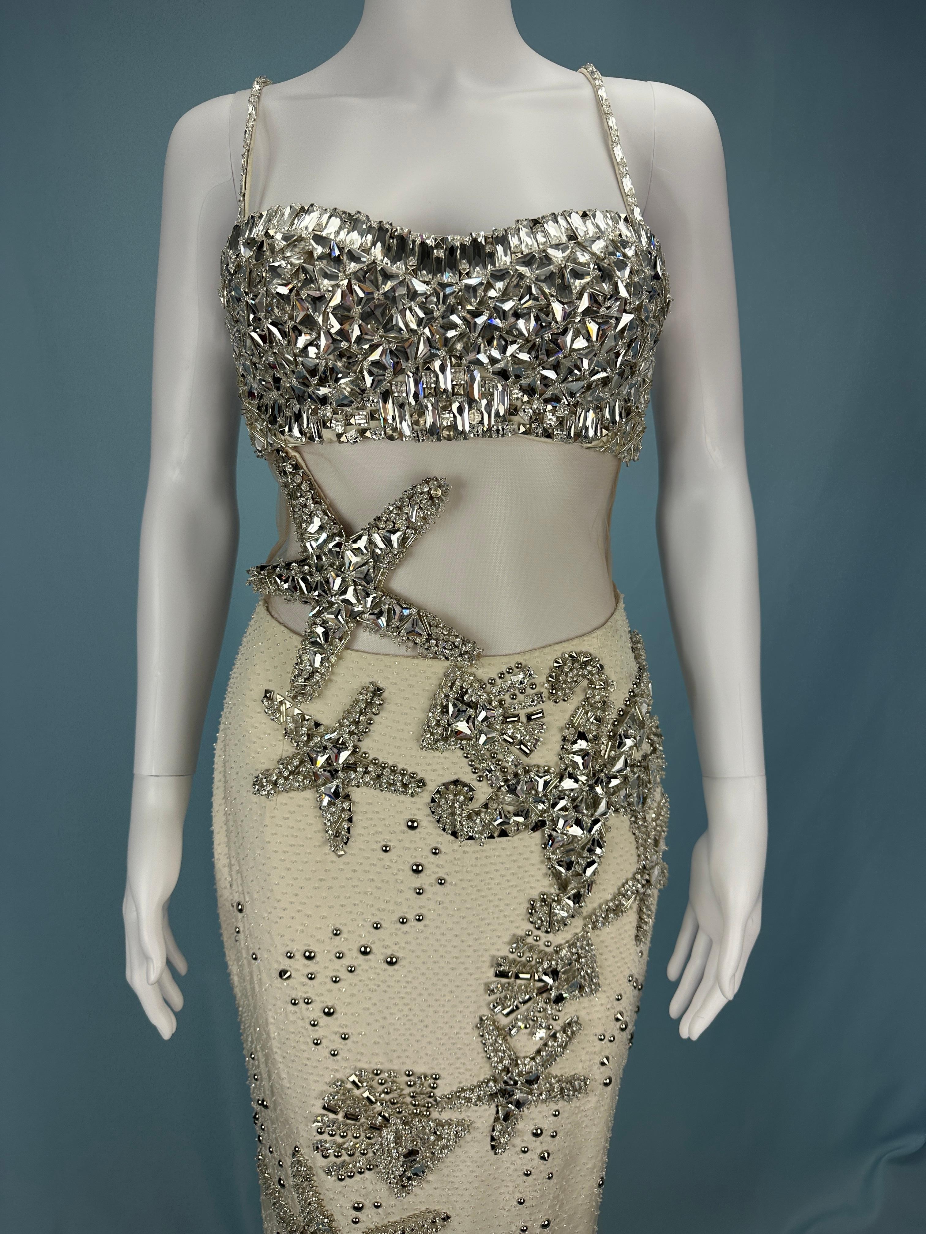 Atelier Versace Spring 2012 Runway Crystal Embellished Starfish Shell Dress 4