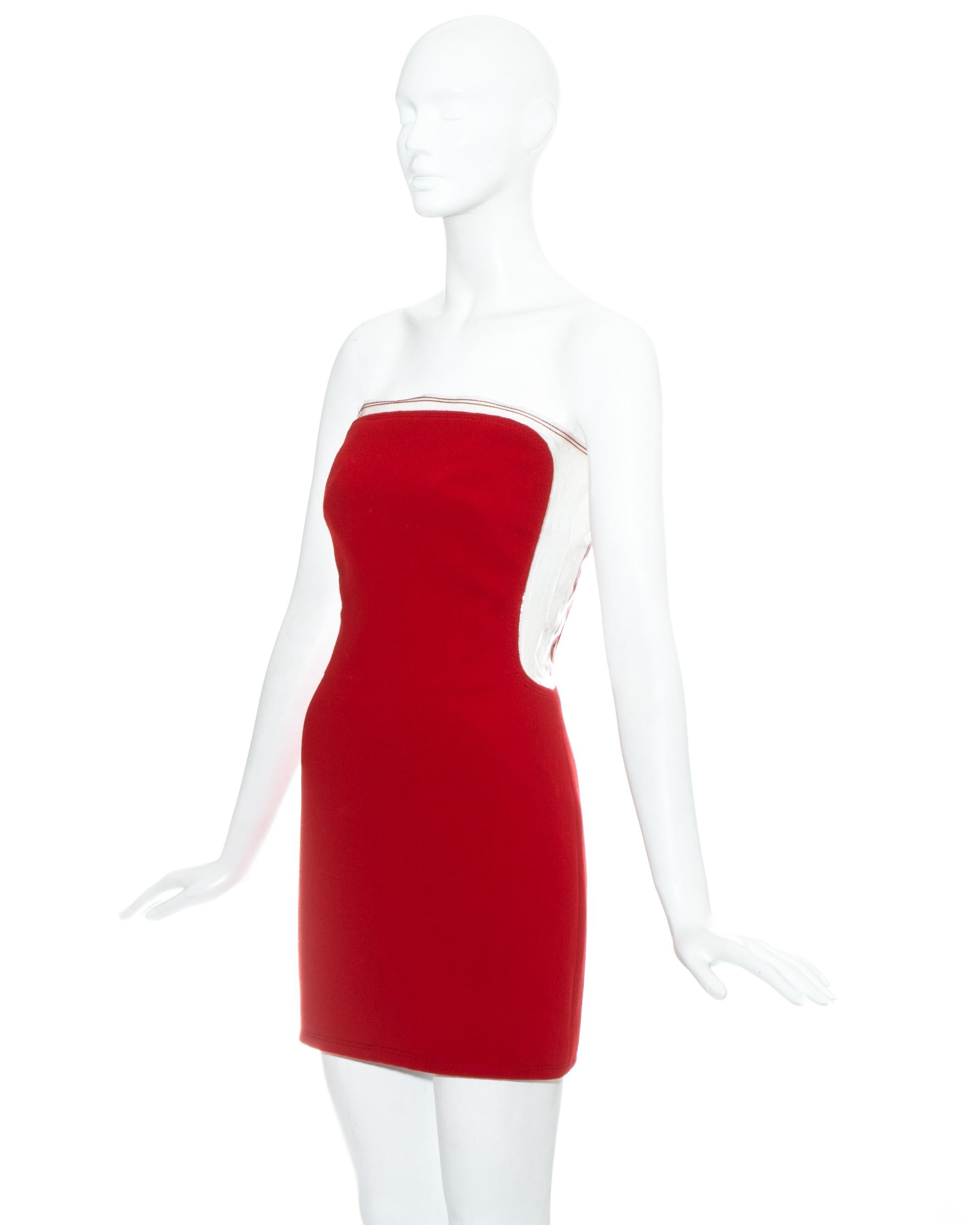 plastic red dress