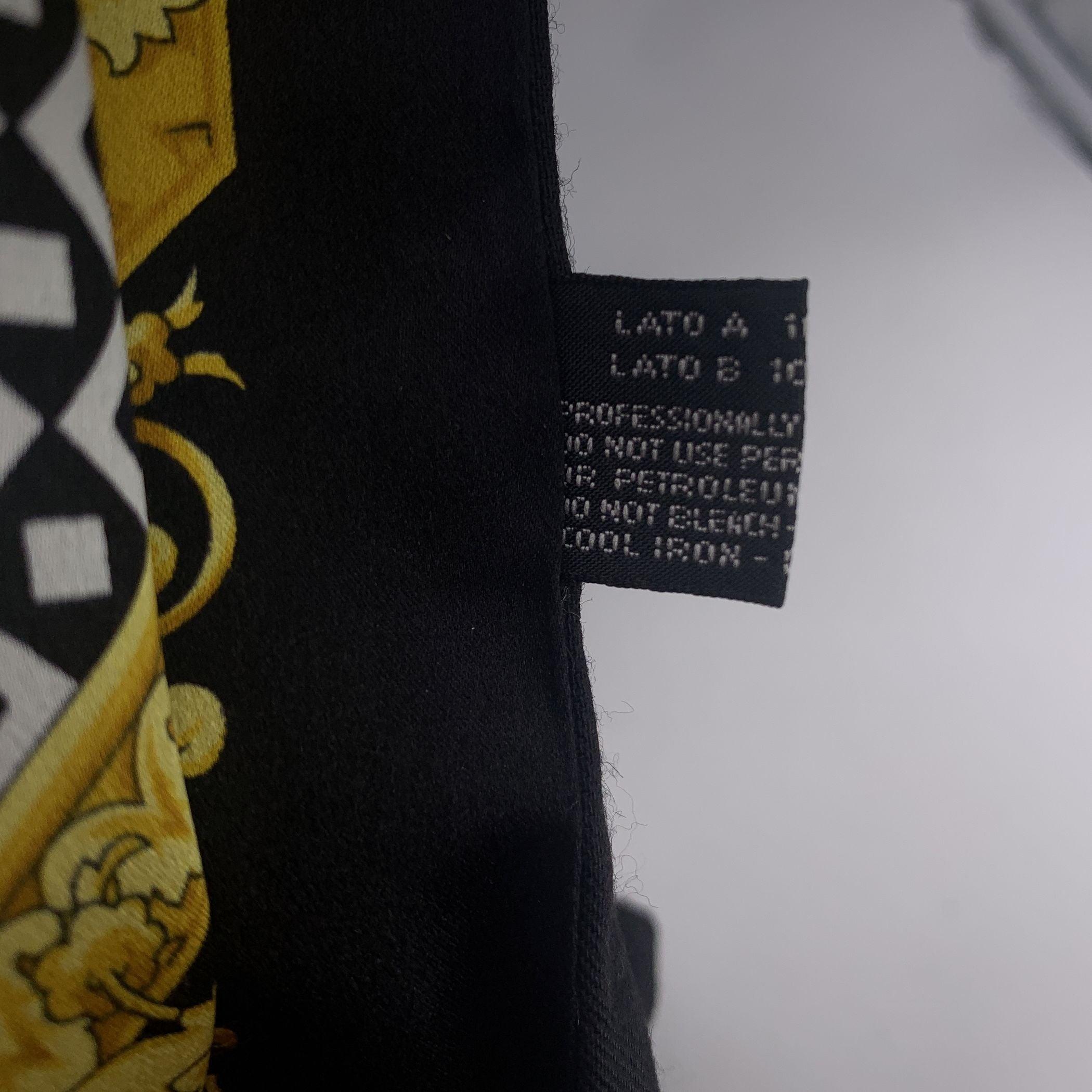 Atelier Versace Vintage Double Sided Silk Wool Stole Scarf 1