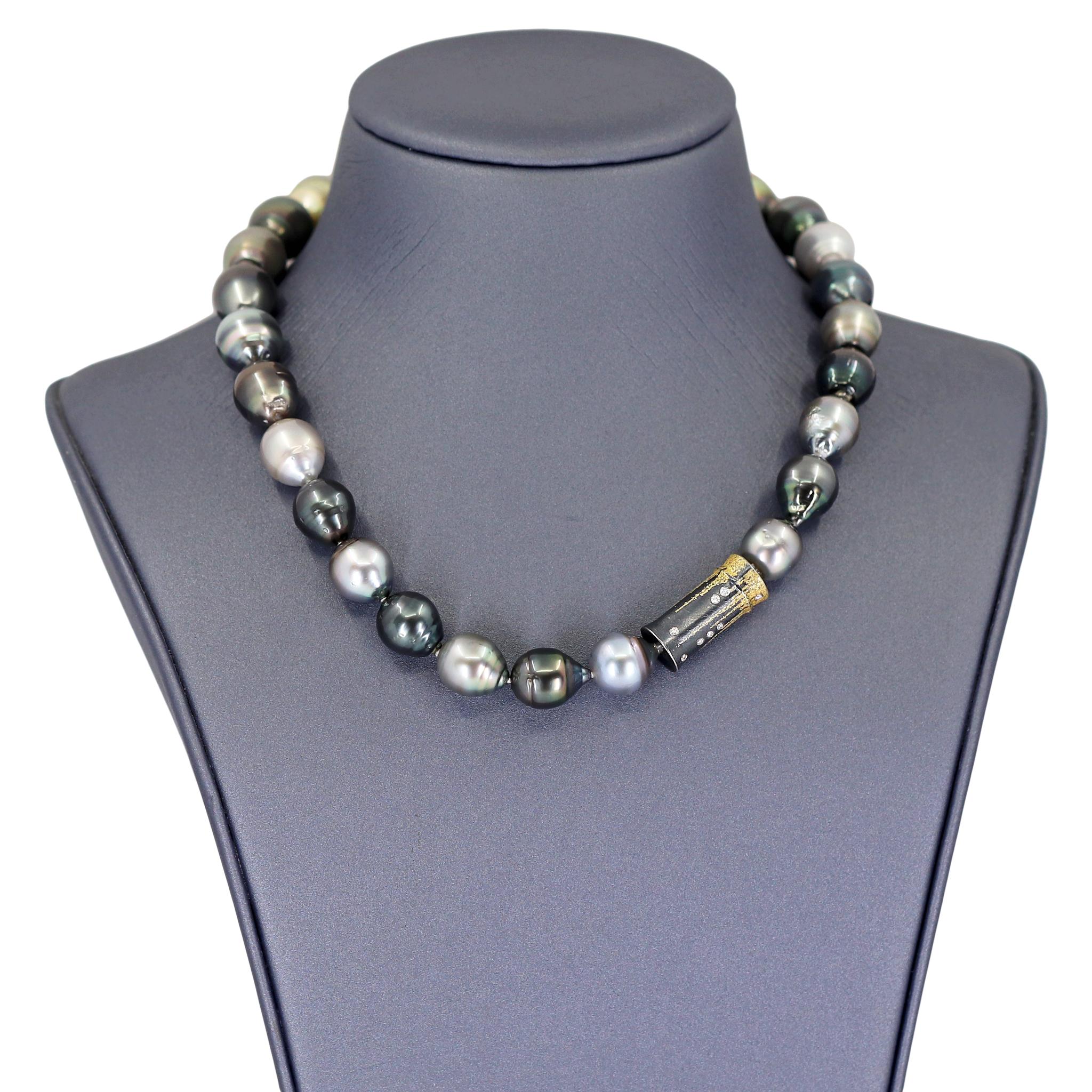 Round Cut Atelier Zobel Baroque Tahitian Pearl Multi-Convertible Clasp Long Chain Necklace