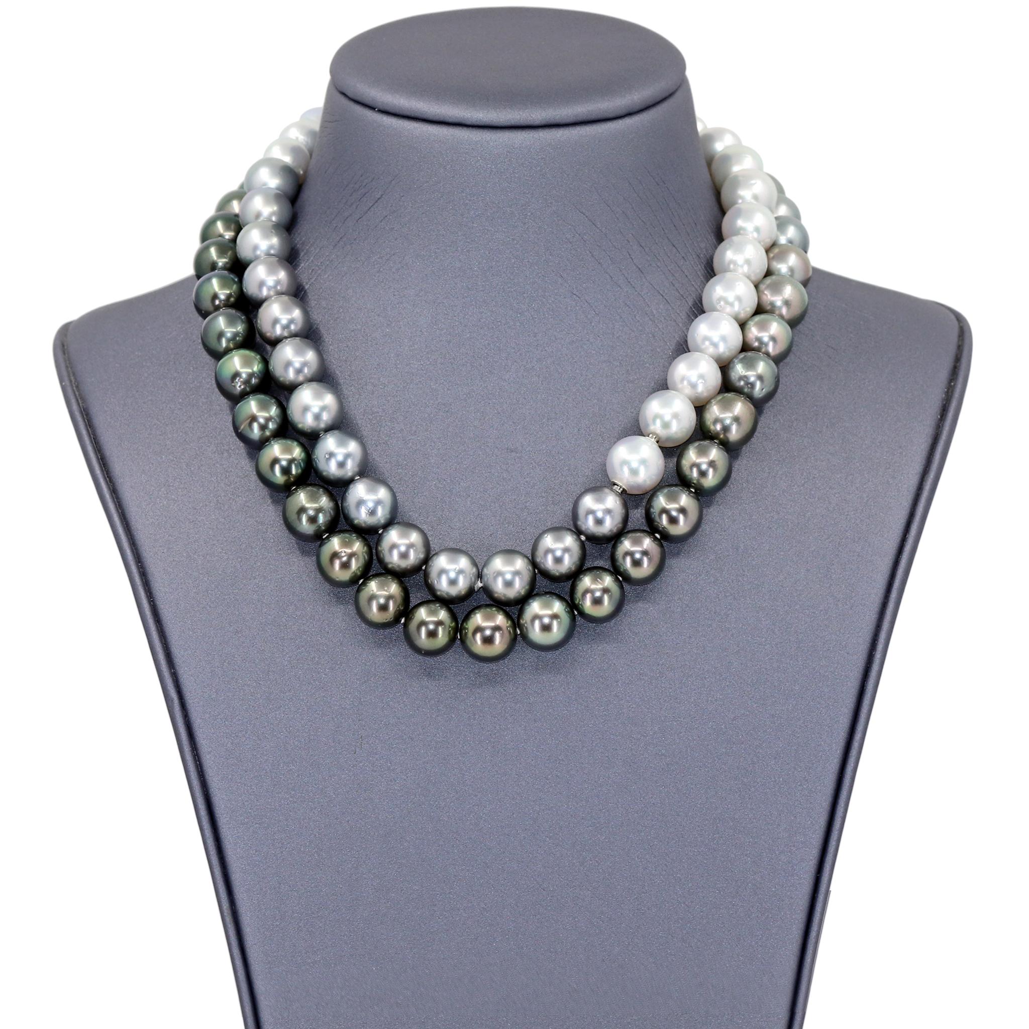 Artisan Atelier Zobel Ombré Tahitian and South Sea Pearl Multilength Necklaces