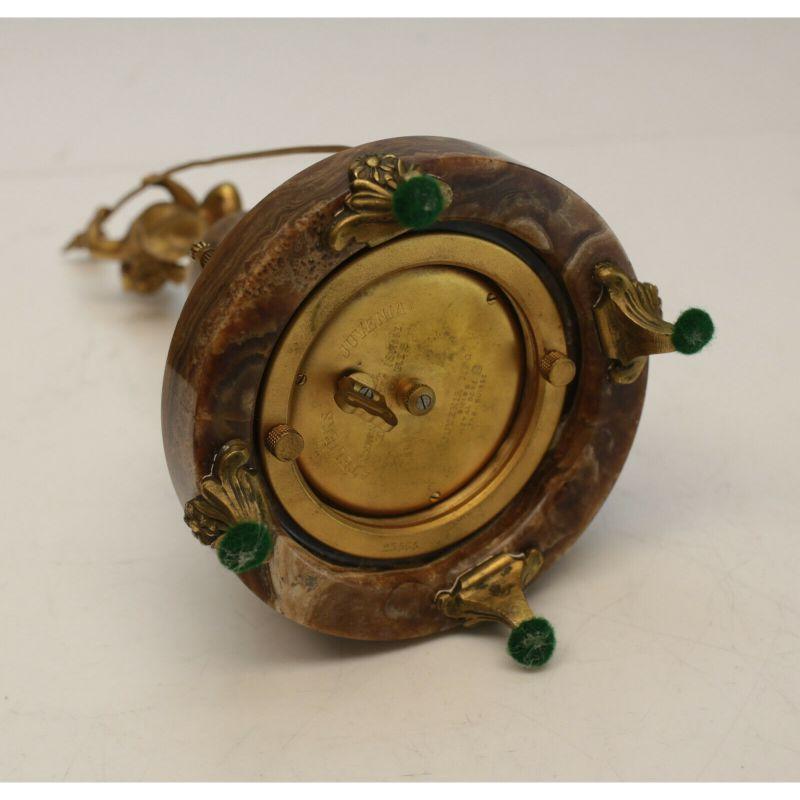 Ateliers Juvenia French Gilt Bronze Putti Onyx Annular Rotary Clock, circa 1925 For Sale 1