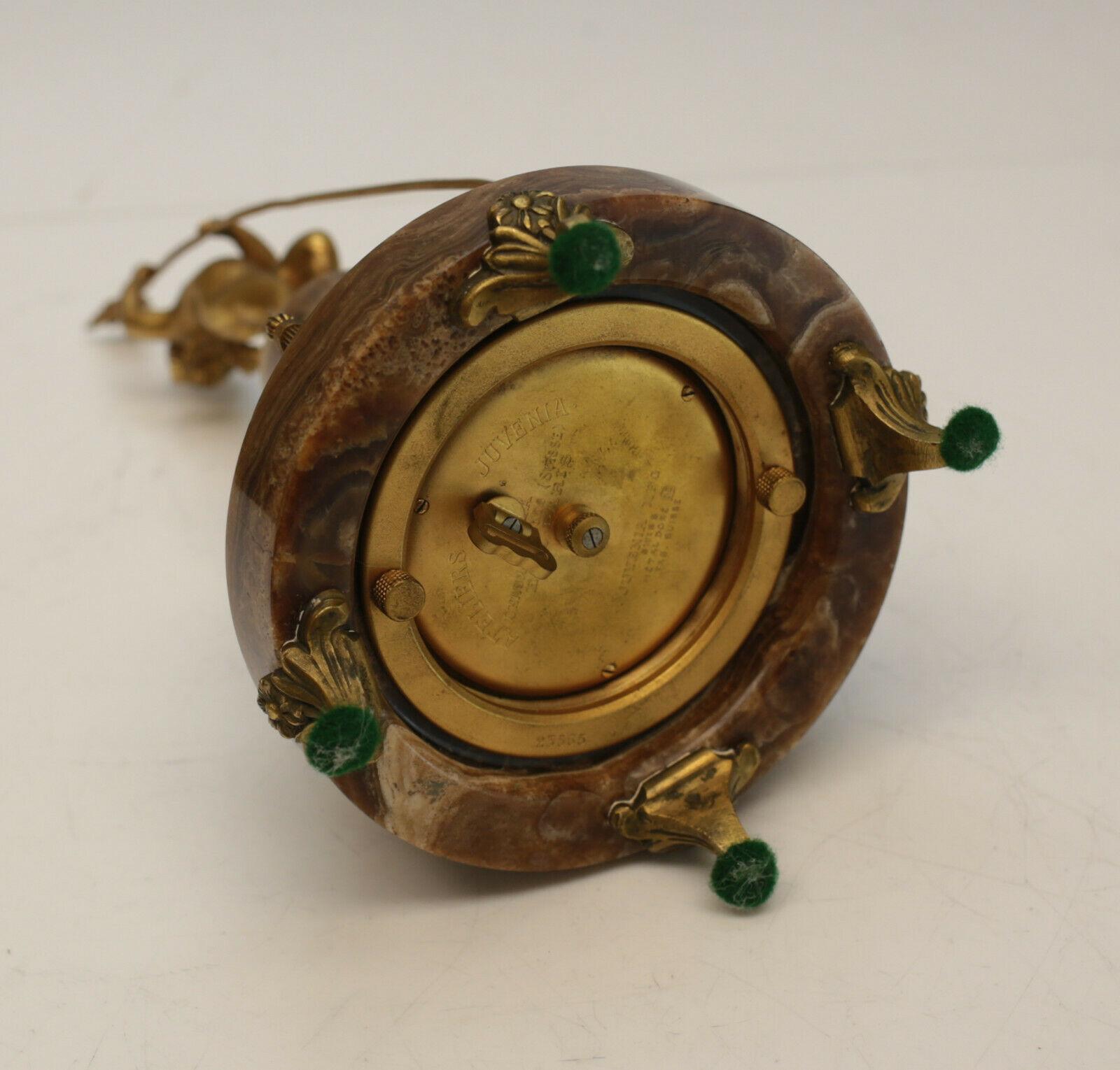 Ateliers Juvenia French Gilt Bronze Putti Onyx Annular Rotary Clock For Sale 1