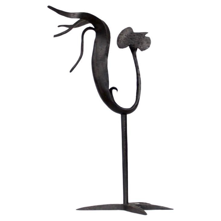 Ateliers Marolles Rooster "Coq" Sculpture Hand Forged Iron by Francis Dewaele For Sale