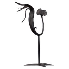 Vintage Ateliers Marolles Rooster "Coq" Sculpture Hand Forged Iron by Francis Dewaele