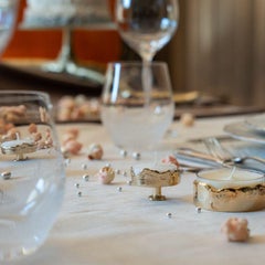 Atelís Small — Gold Brass Candle Holder, Organic Modern Design