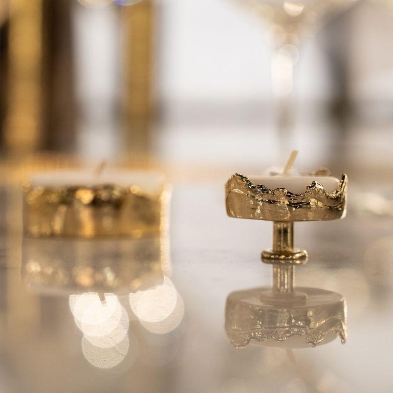 Atélis Small - goldener Teelichthalter aus Messing im Zustand „Neu“ im Angebot in Porto, PT