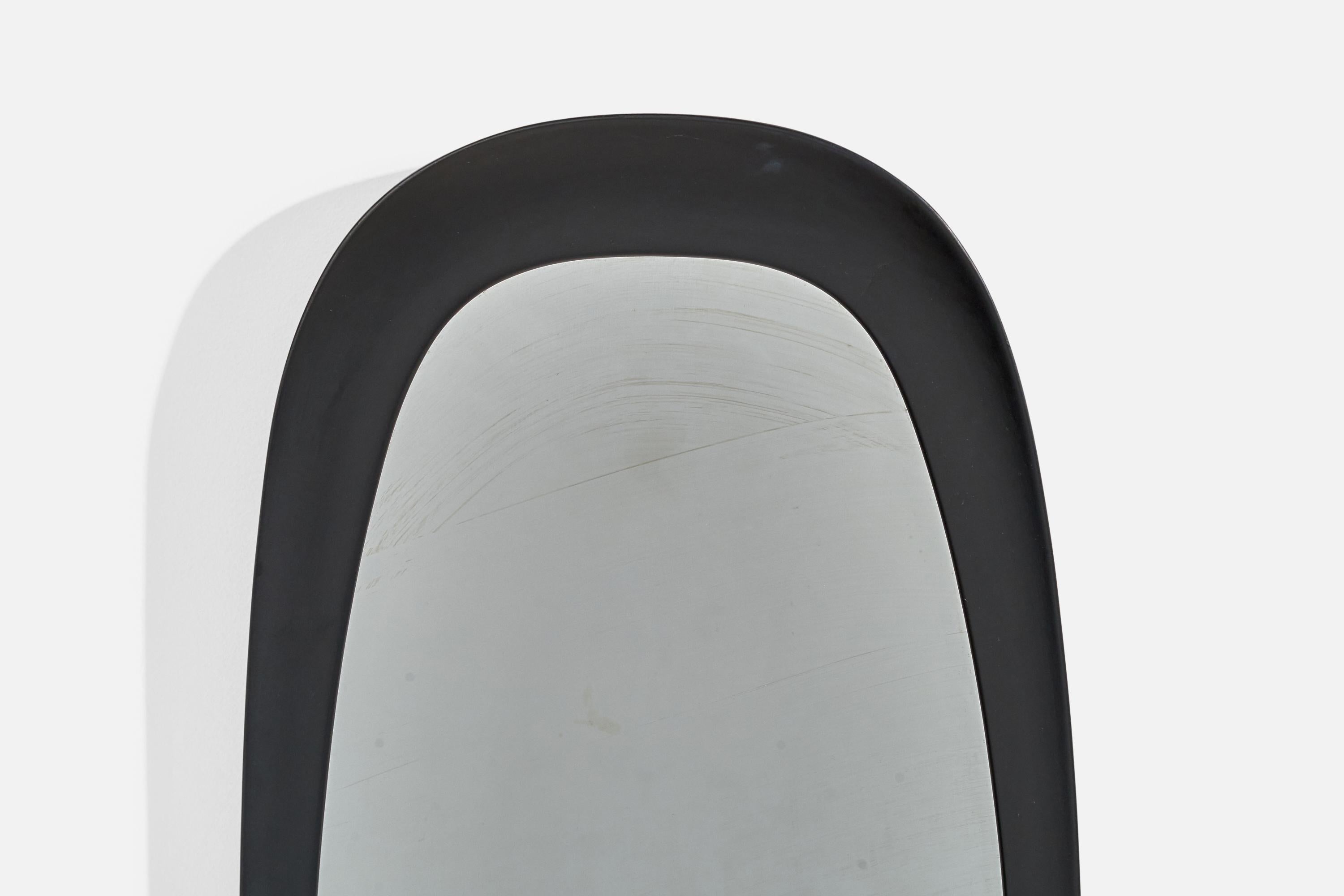 Ateljé Glas & Trä, Wall Mirror, Wood, Sweden, 1960s In Good Condition For Sale In High Point, NC