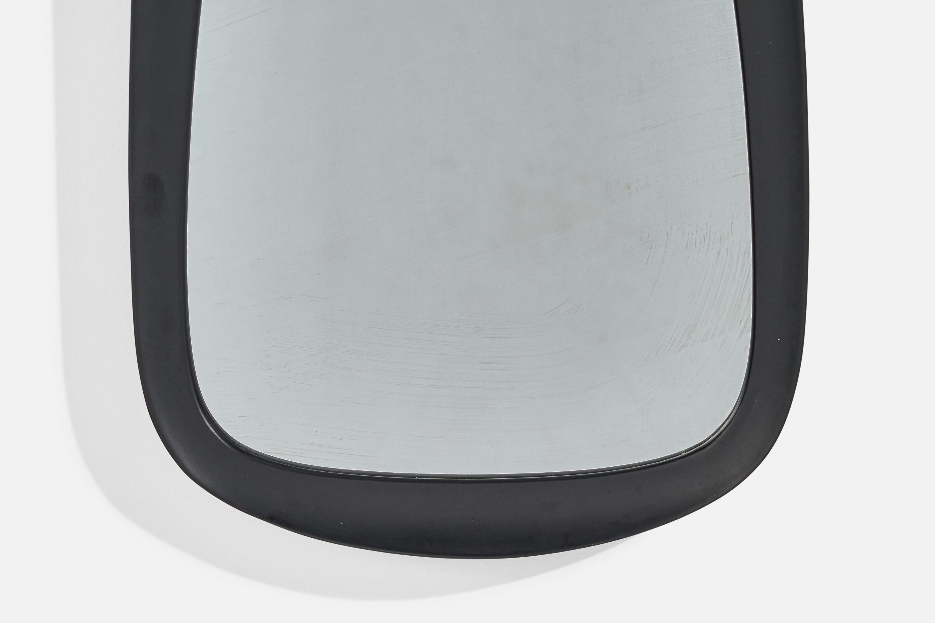 Mid-20th Century Ateljé Glas & Trä, Wall Mirror, Wood, Sweden, 1960s For Sale
